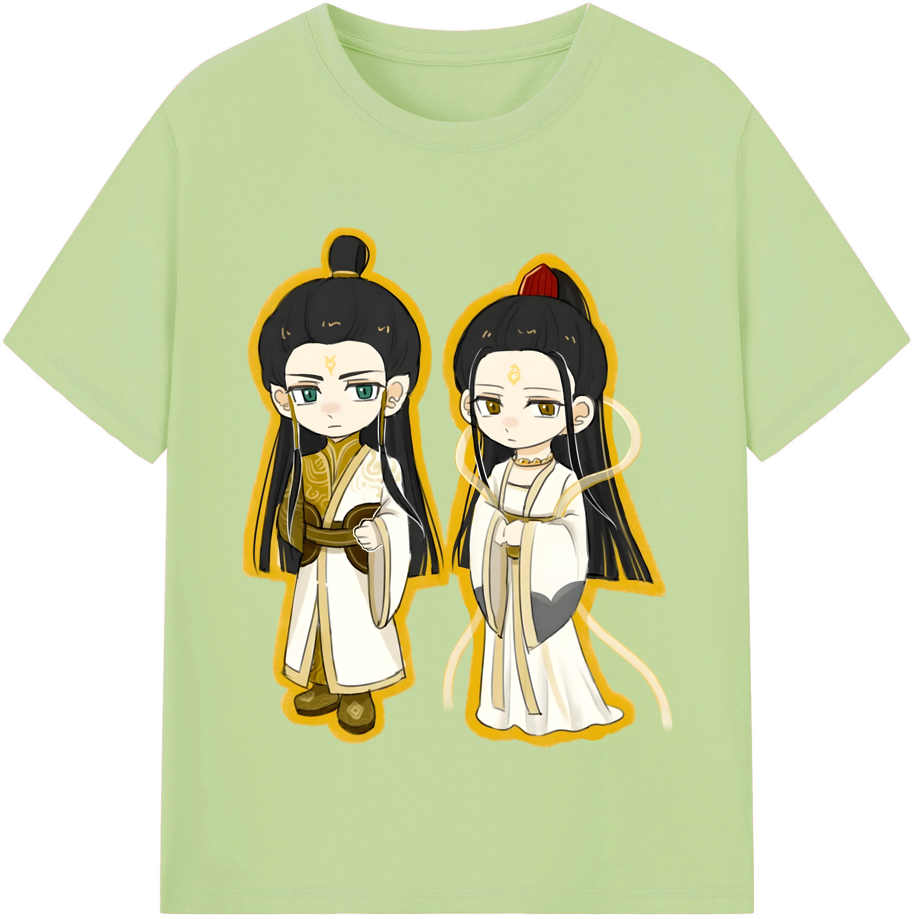 （画像用） Ne Zha 2 ナタ 魔童の大暴れ 綿100％半袖Tシャツ（フロントプリント）